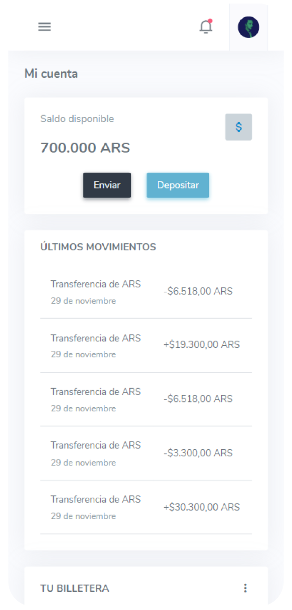App screen